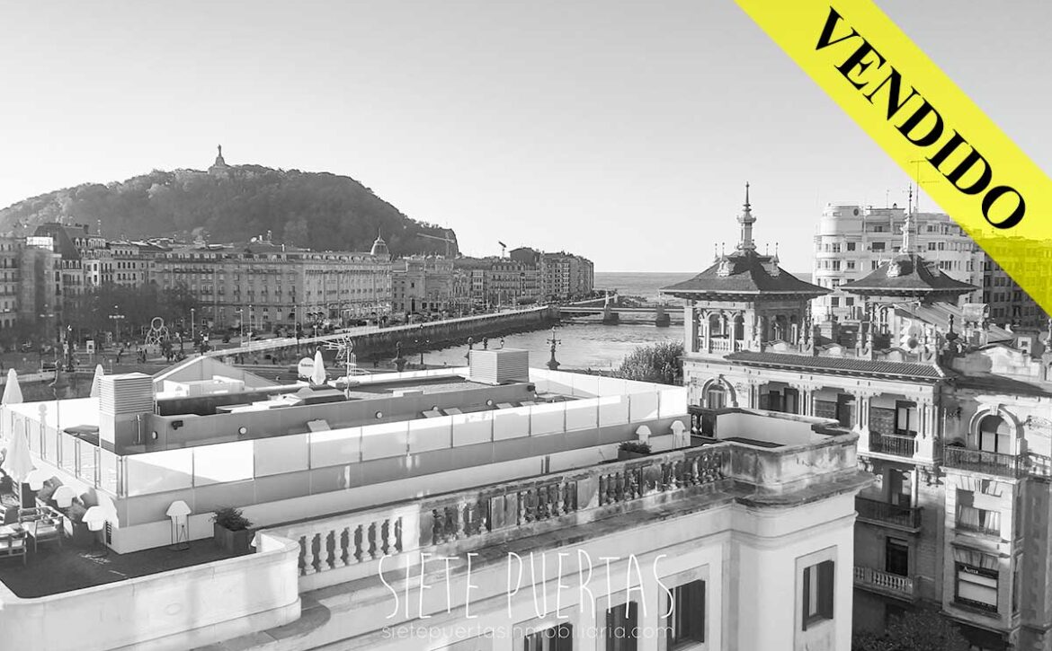 Vistas desde la terraza del piso en venta en paseo de Francia en Donostia, San Sebastián