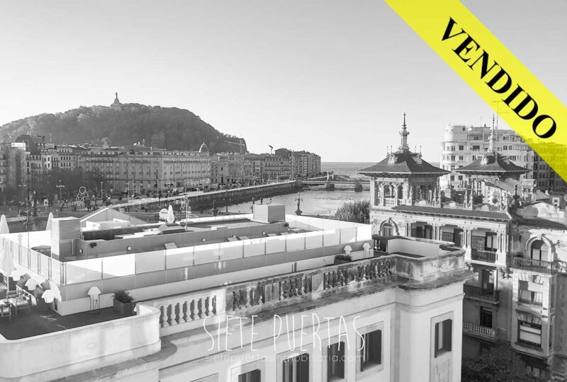 Vistas desde la terraza del piso en venta en paseo de Francia en Donostia, San Sebastián
